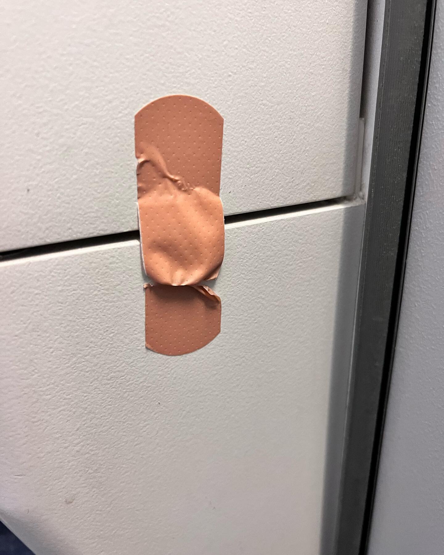 Spotted in the bathroom on the first leg of this epic trip&hellip; is it holding those cabinet doors together?! Lol

But that makes me ask the question what things lie below the surface that we are merely putting bandaids on rather than fixing the hi