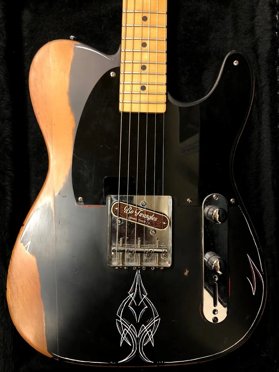 Cujo Tele with Bo Twangles installed. Vintage White on mahogany.