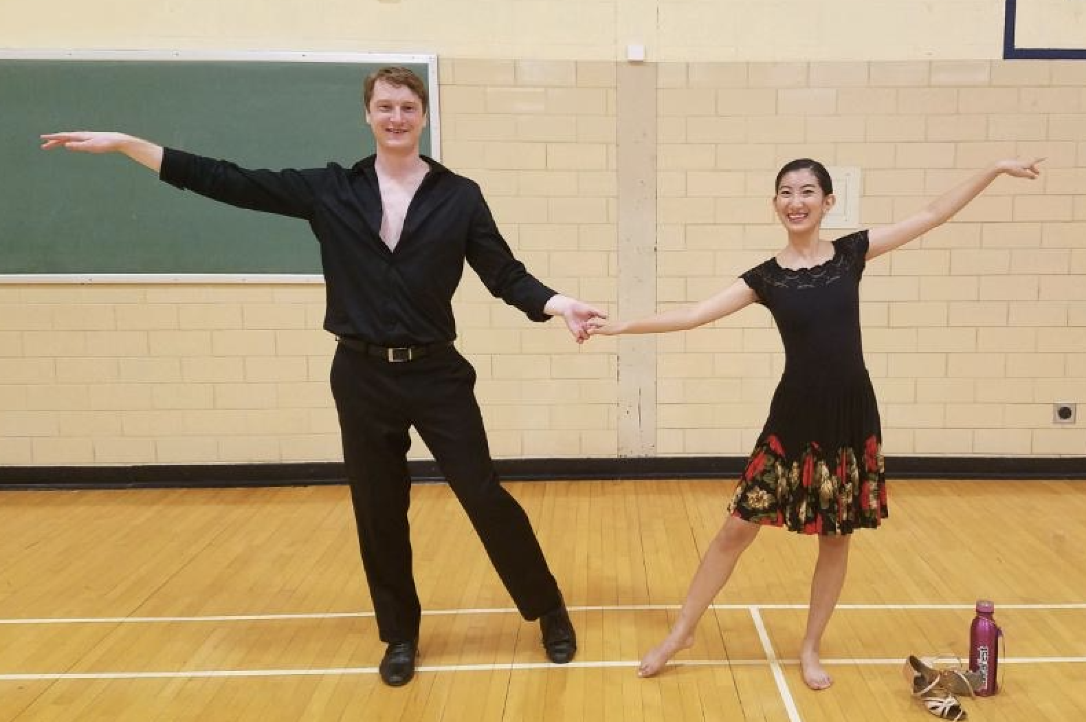 Dancers Eric and Mimi modeling a typical newcomer Latin/Rhythm costume