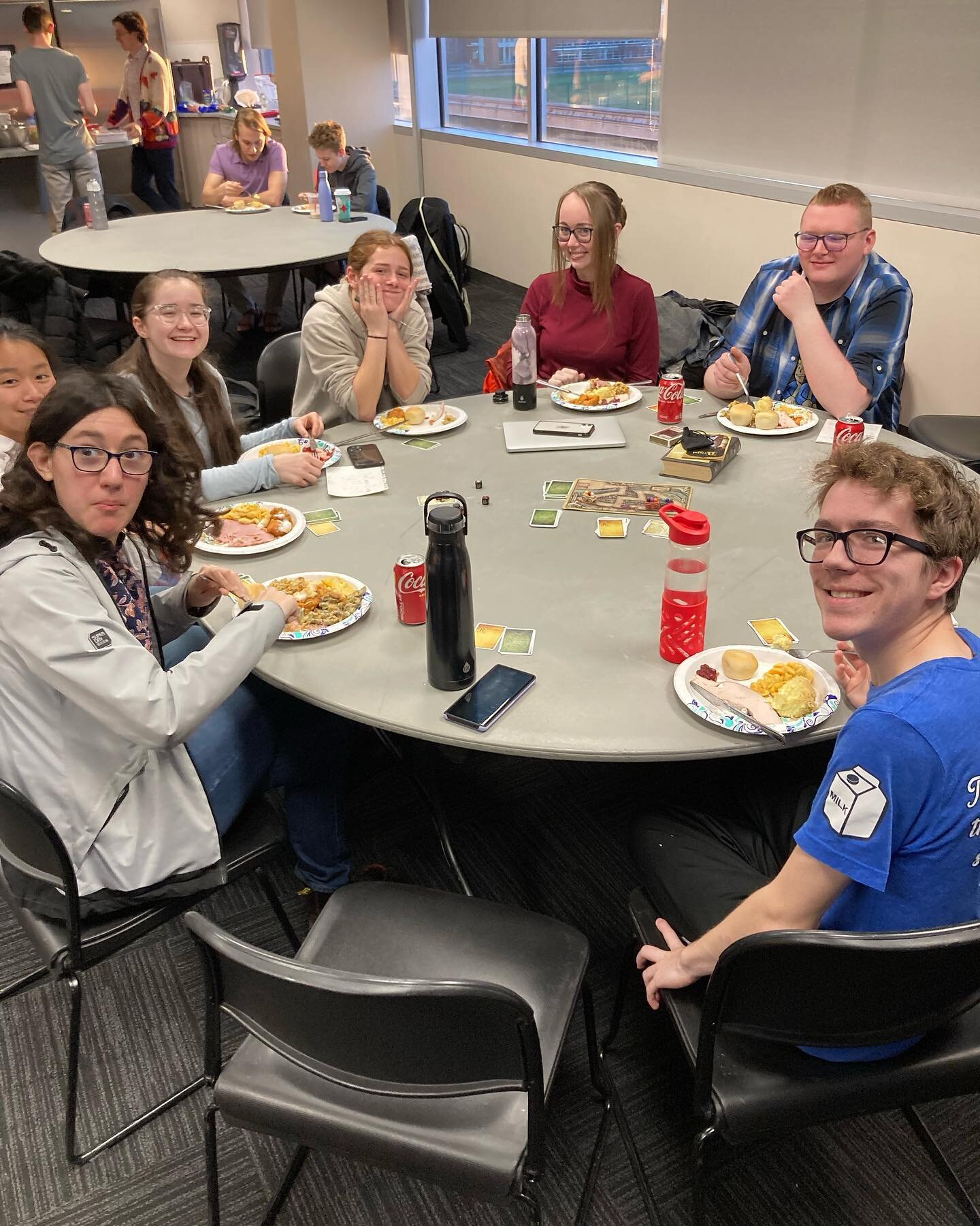 Friendsgiving was a blast! Special thanks to @james.c978 and @ben.haut for being the masterminds in the kitchen, and thanks to everyone who helped prepare the food. We had a great time playing games and chatting. 
We at Buckeye Ballroom are so thankf