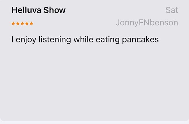 New aesthetic 😂
Thanks Jonny! 🥞 .
.
.
#podcast #podreview #comedy #pcss #mogulmoves #rate #review #subscribe #popculture #pancakes