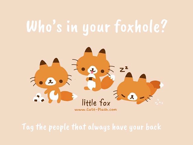 We all need a #foxholebuddy ! Who is yours? .
.
.
#foxholeready #besties #love #together #buddy #gotyourback