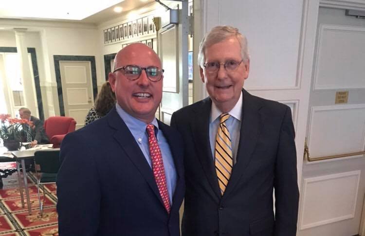 Marty Irby and U.S. Senate Republican Leader Mitch McConnell, R-Ky.