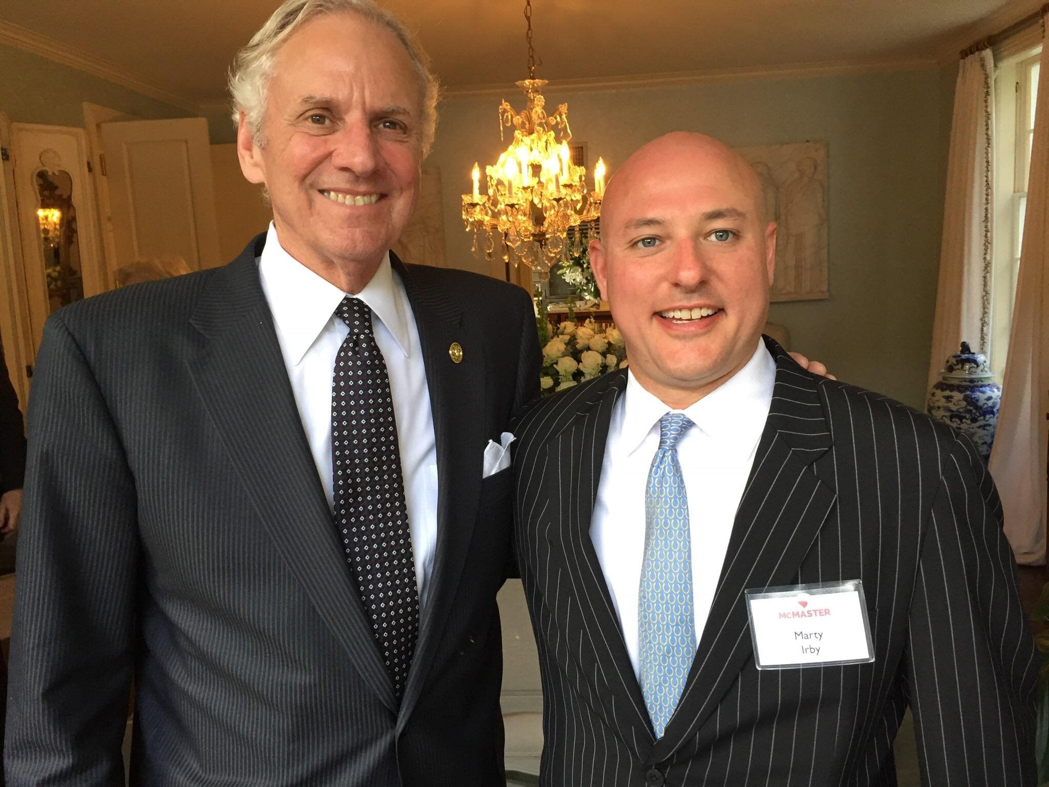Marty Irby and Republican South Carolina Governor Henry McMaster