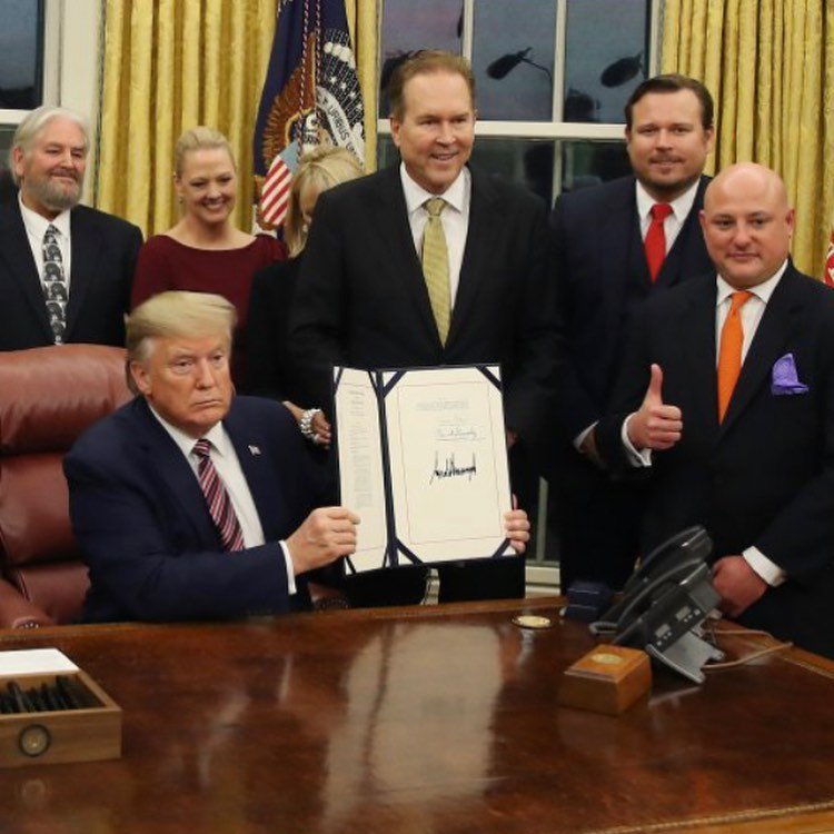Marty Irby and President Donald J. Trump in the Oval Office in November of 2019