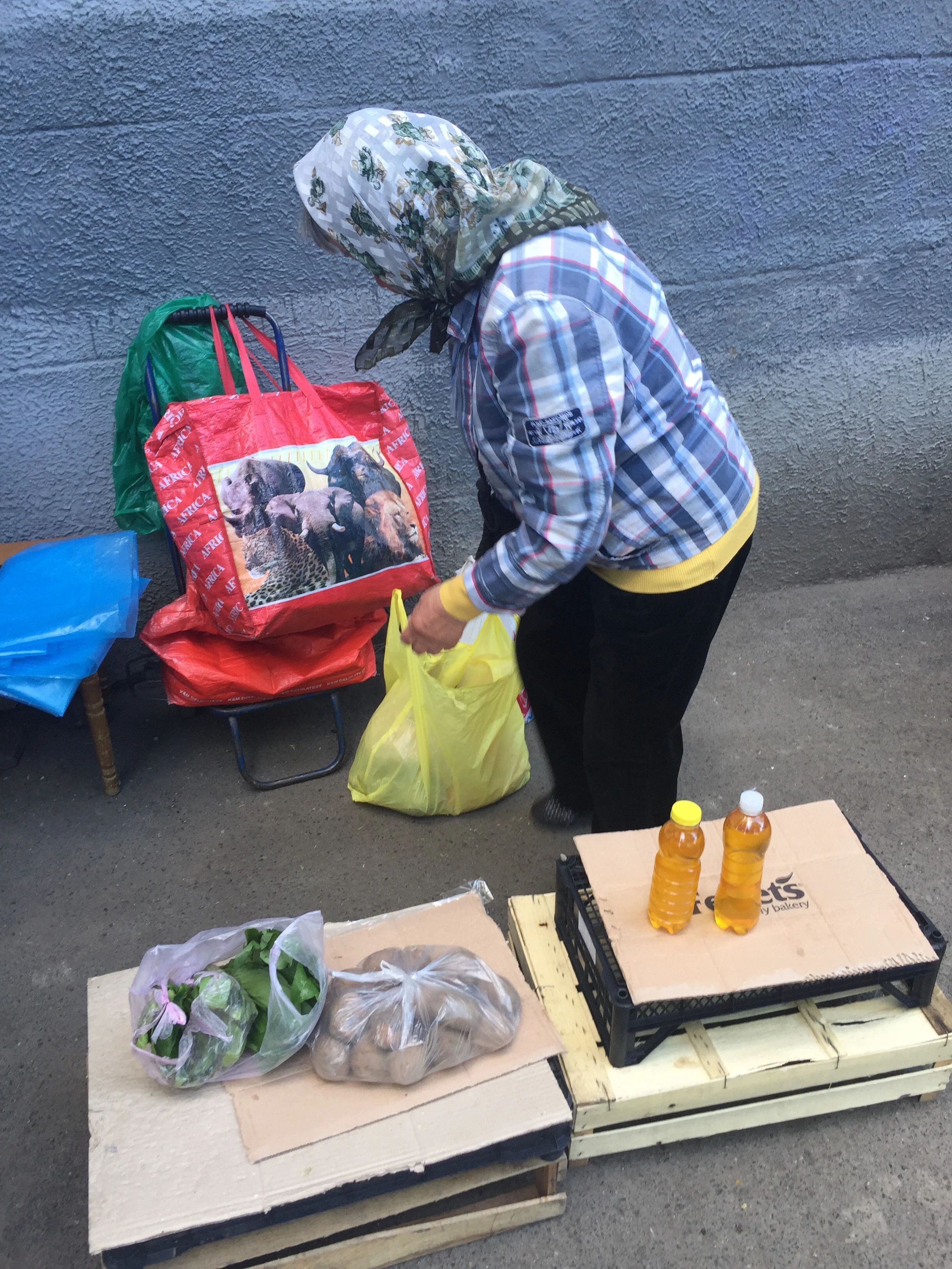 Old granny in Kyiv, Ukraine