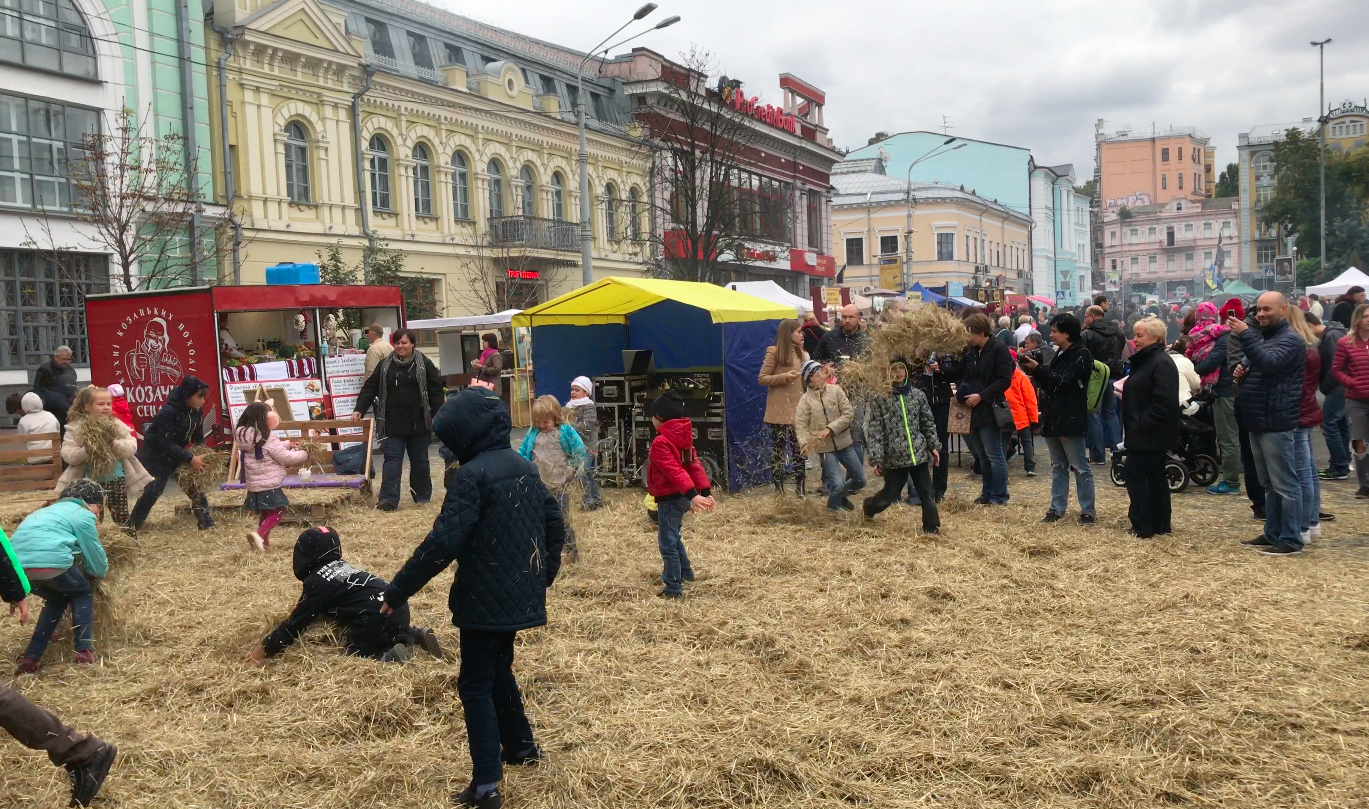 Happy people in Kyiv, Ukraine