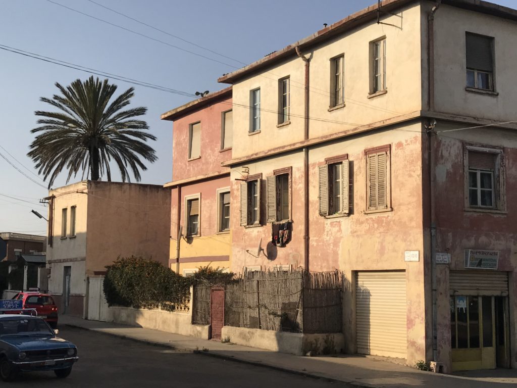Old beautiful buildings in Asmara, Eritrea