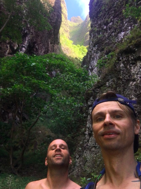 Two Americans are hiking in Kauai