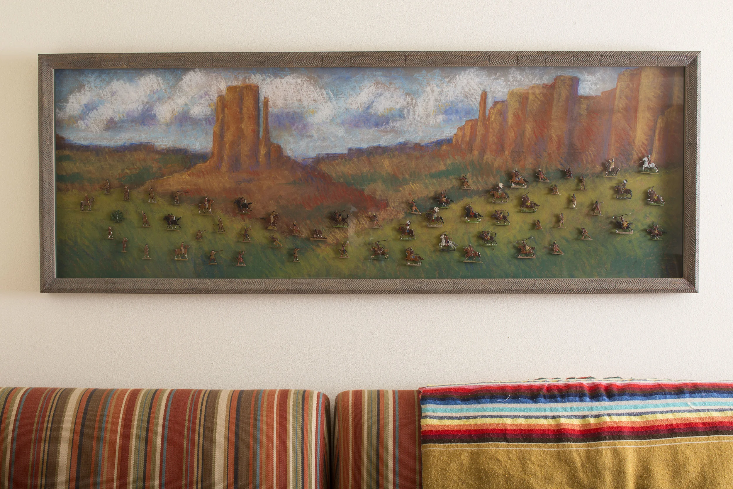 Custom Pastel Artwork with Antique Toys