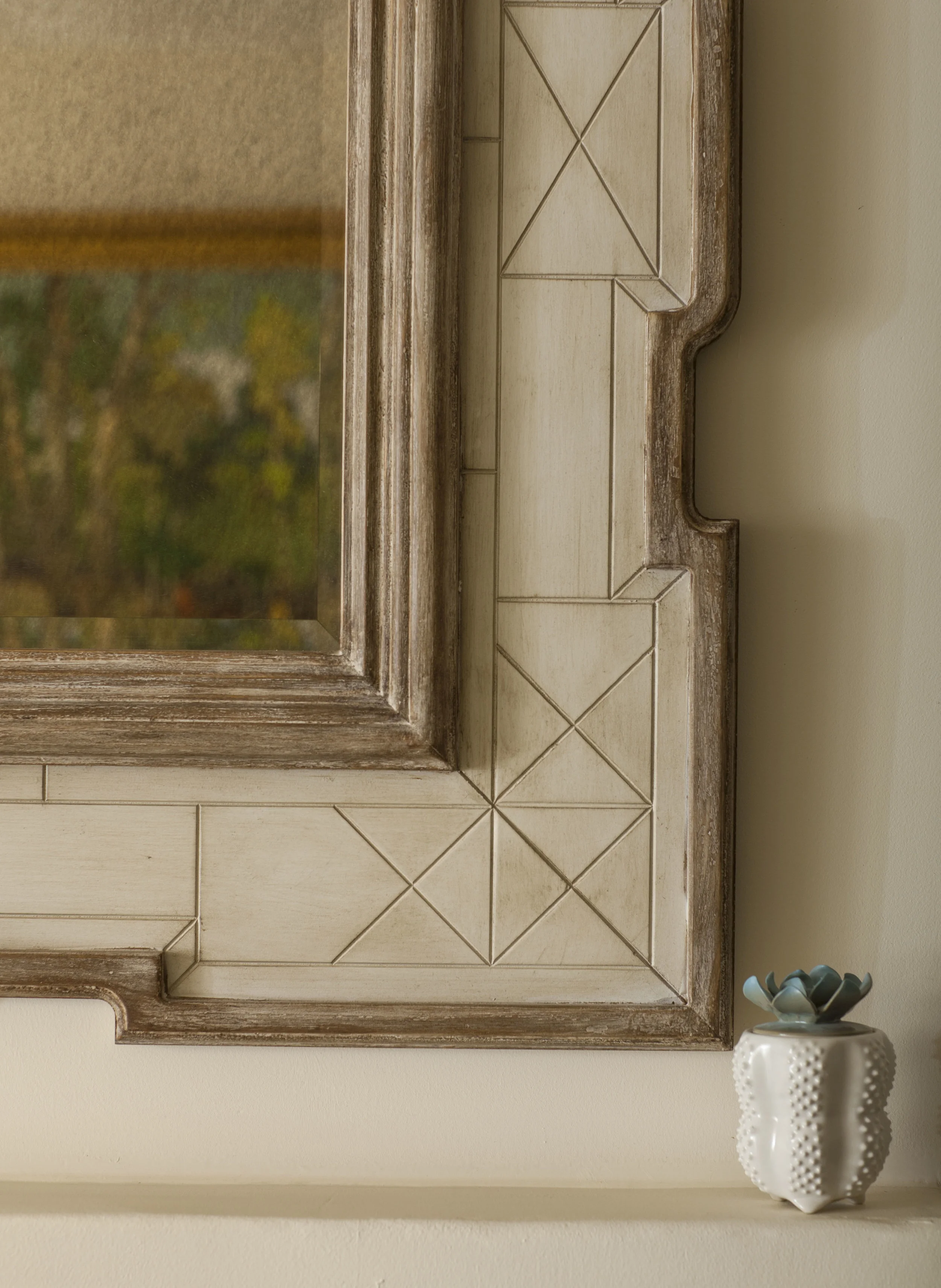 Detail Shot Mirror over Fireplace
