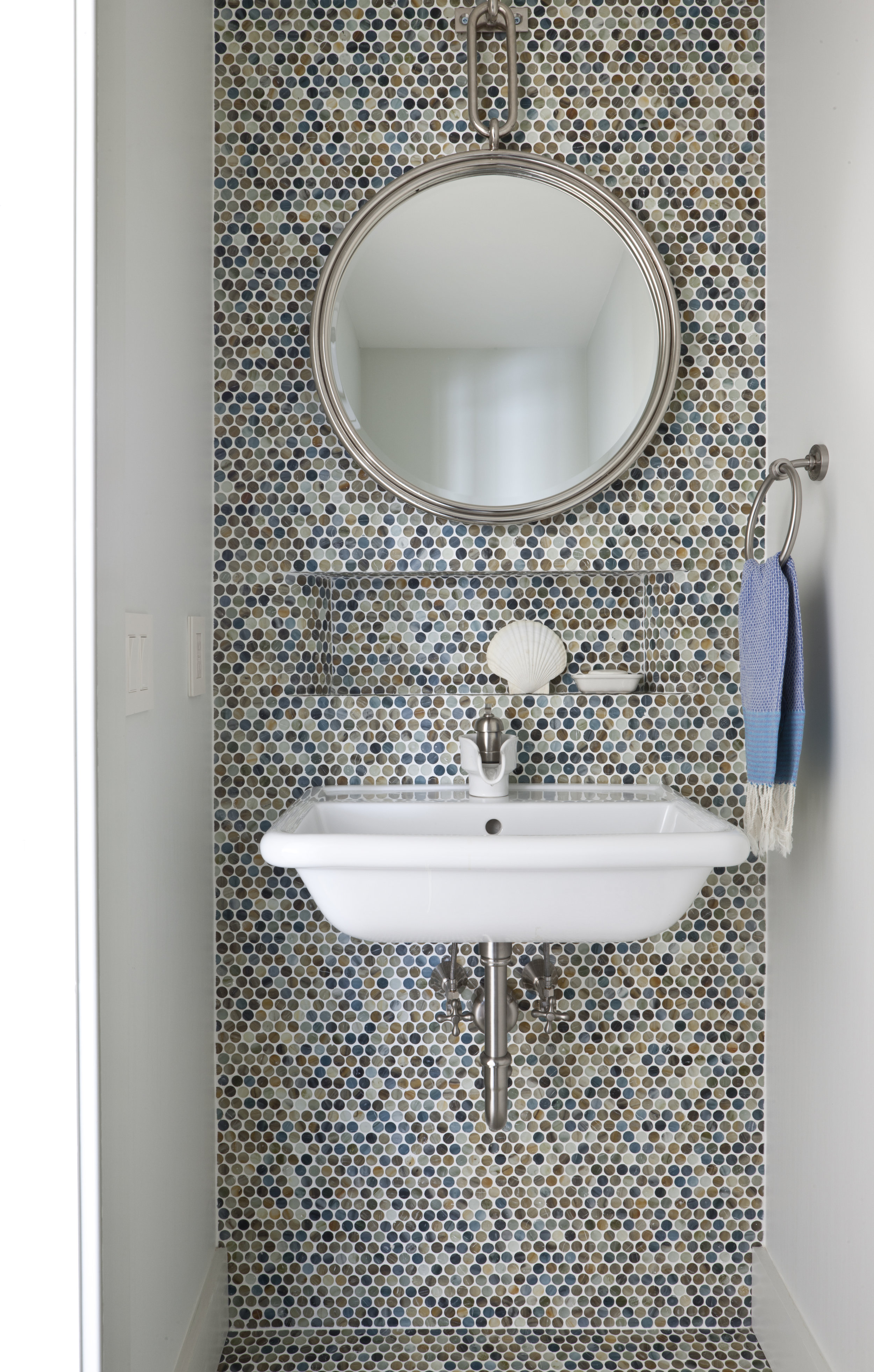 Powder Room with Statement Tile