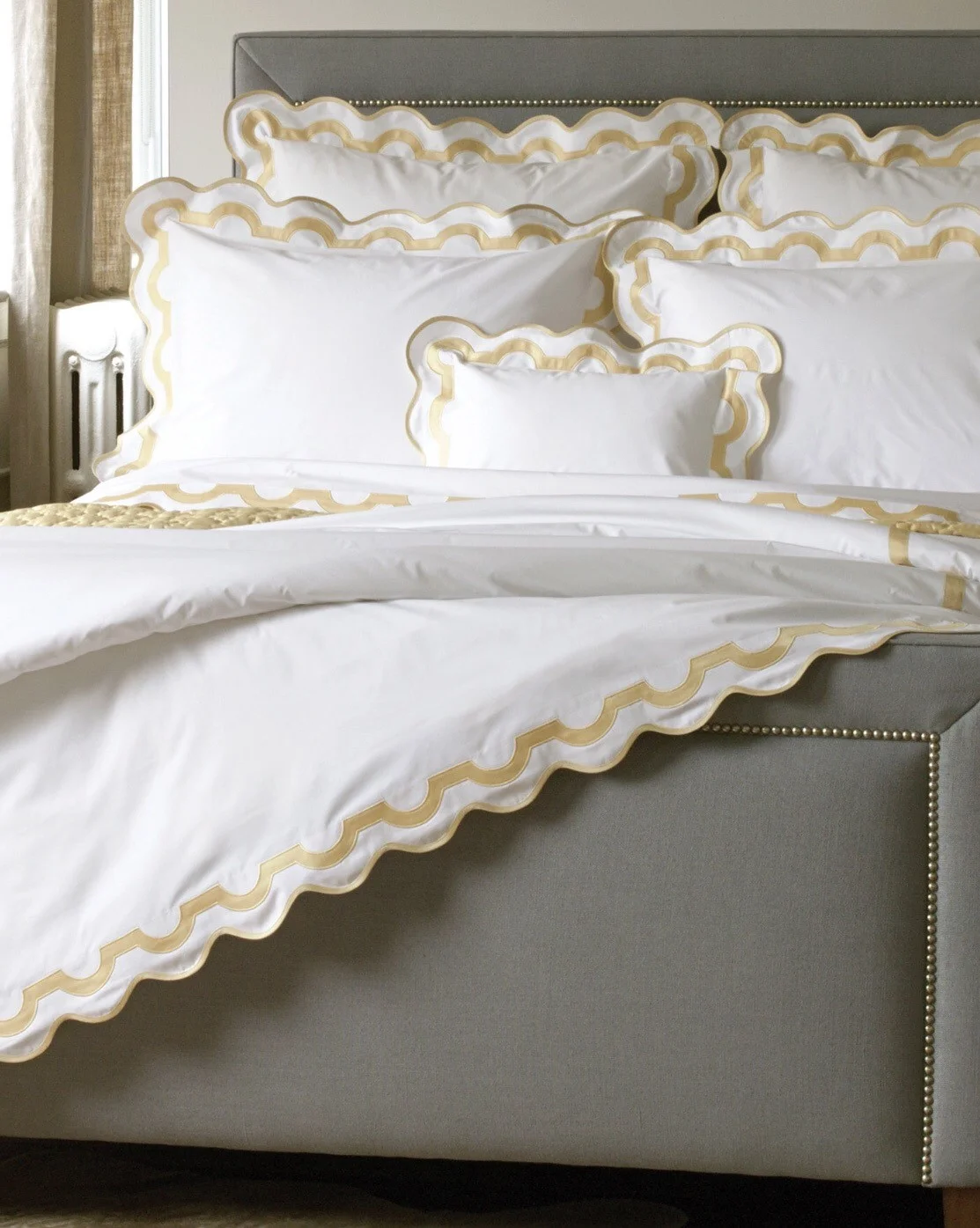 Matouk Mirasol Sheets can be special ordered at the SCW Showroom