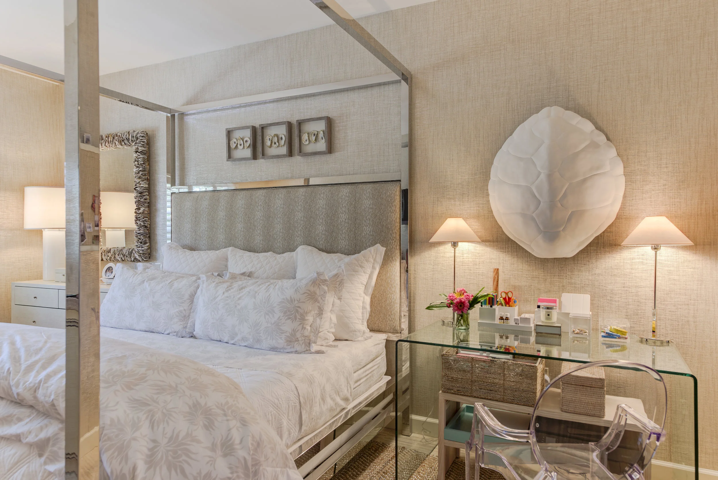 Standard Pillows on a Queen Bed