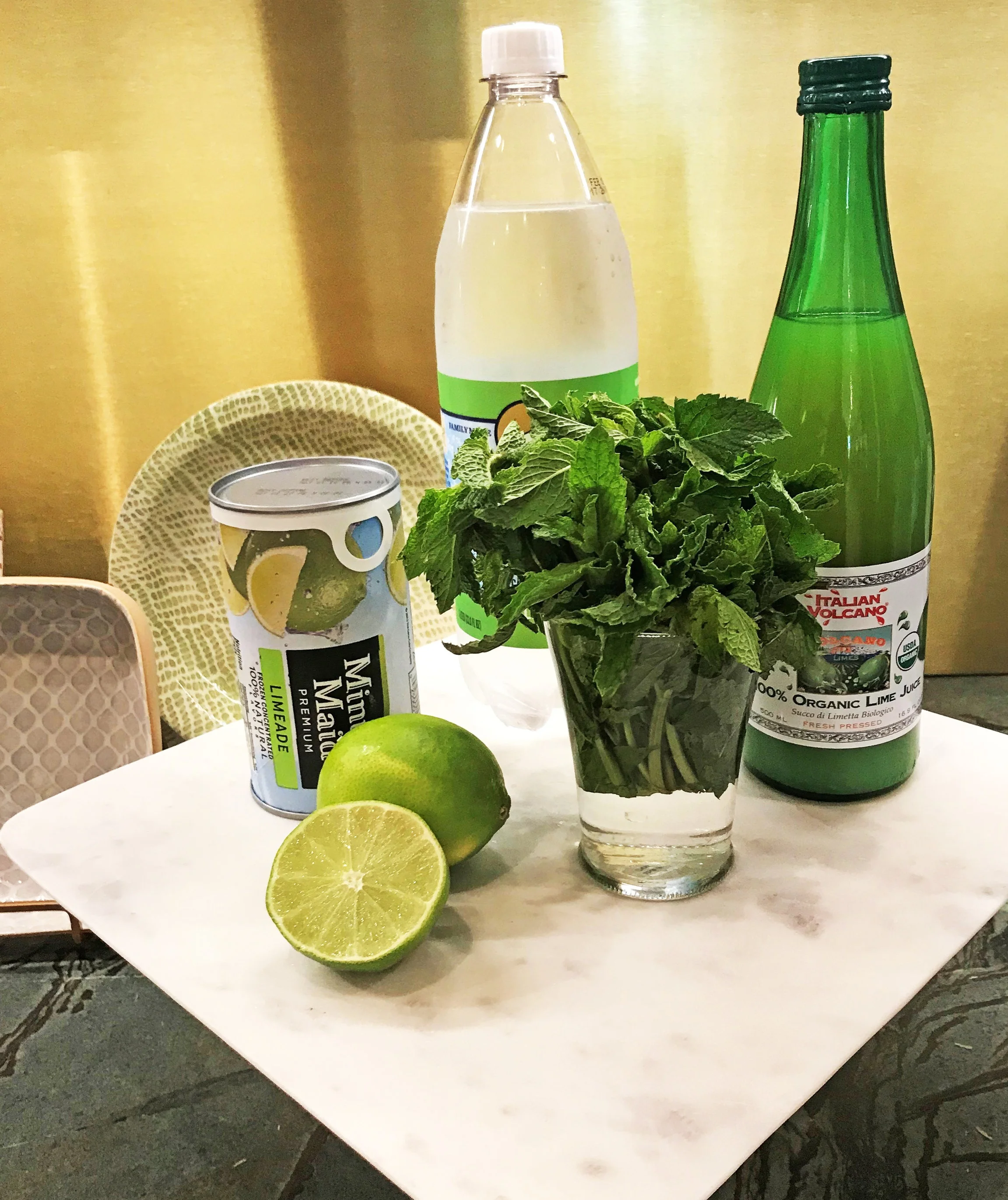 Poland Springs lime flavored sparkling water is my favorite to combine with frozen limeade mix.