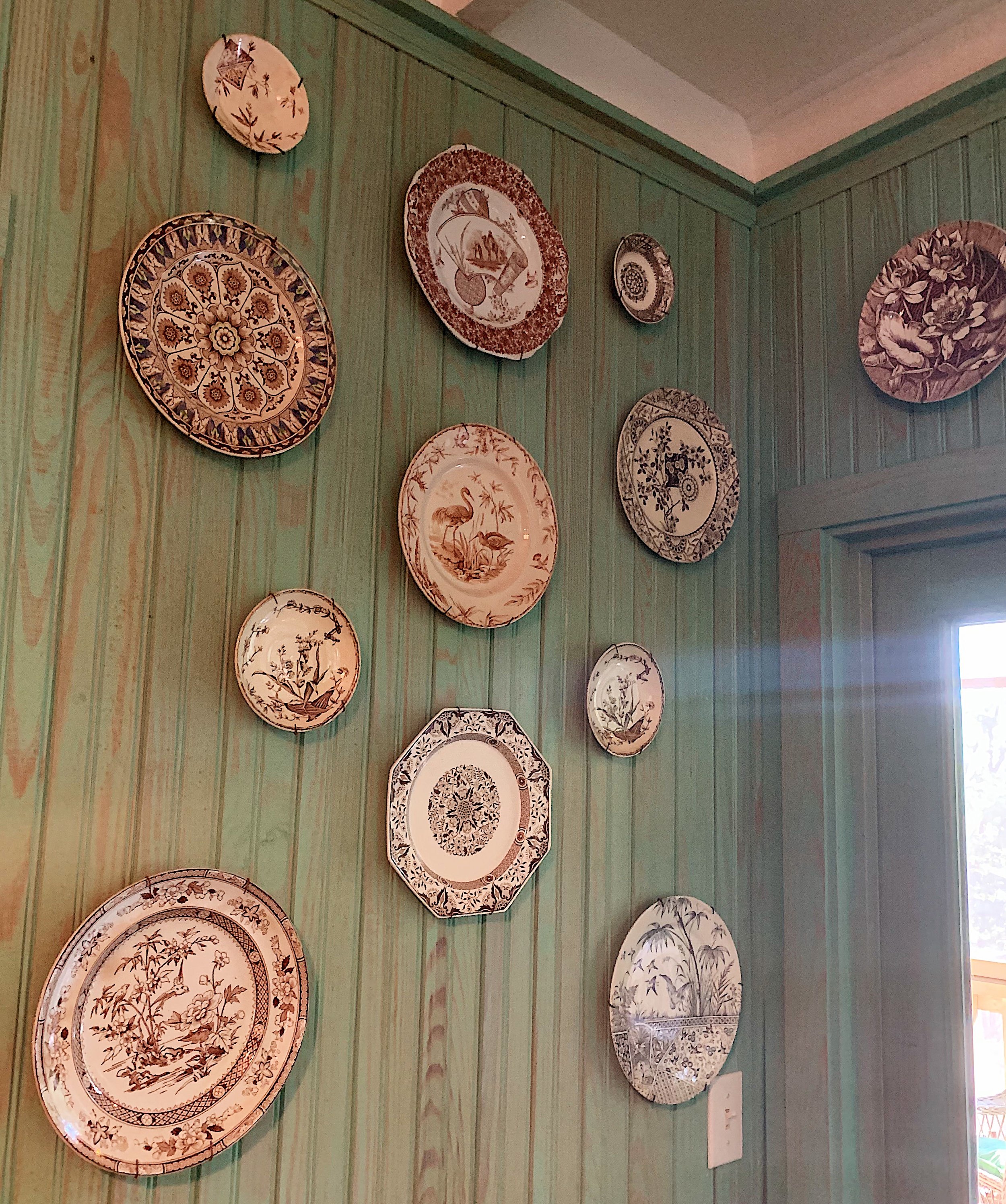 Some more examples of Transferware on Porcelain