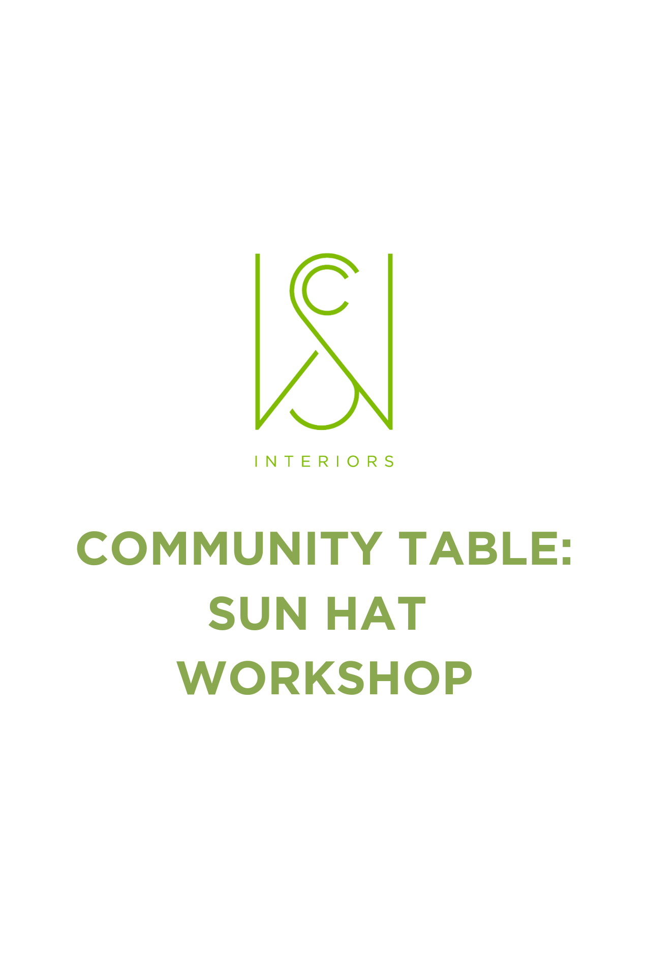 Community Table: Sun Hat Workshop