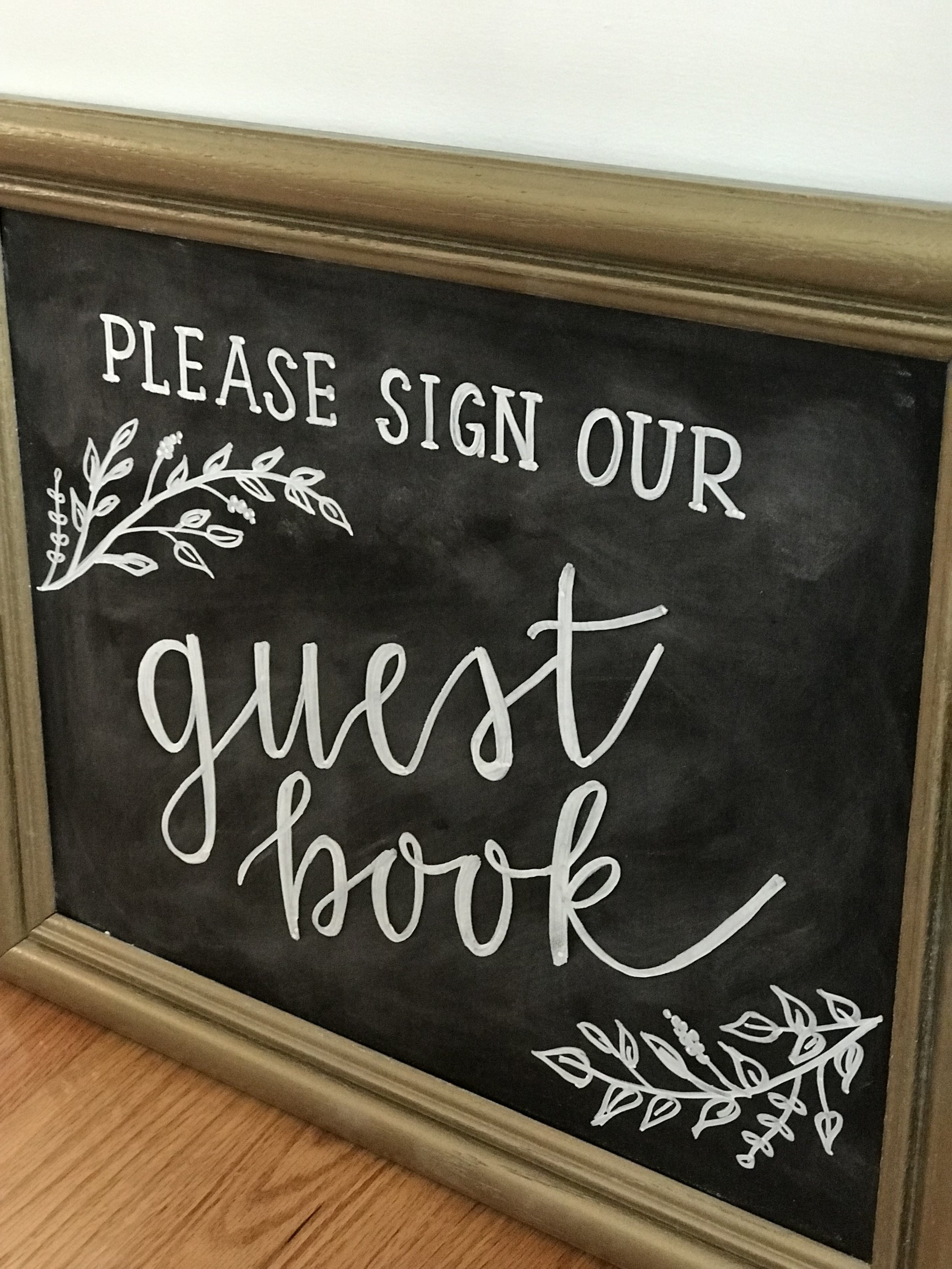 Chalkboard Guest Book Sign