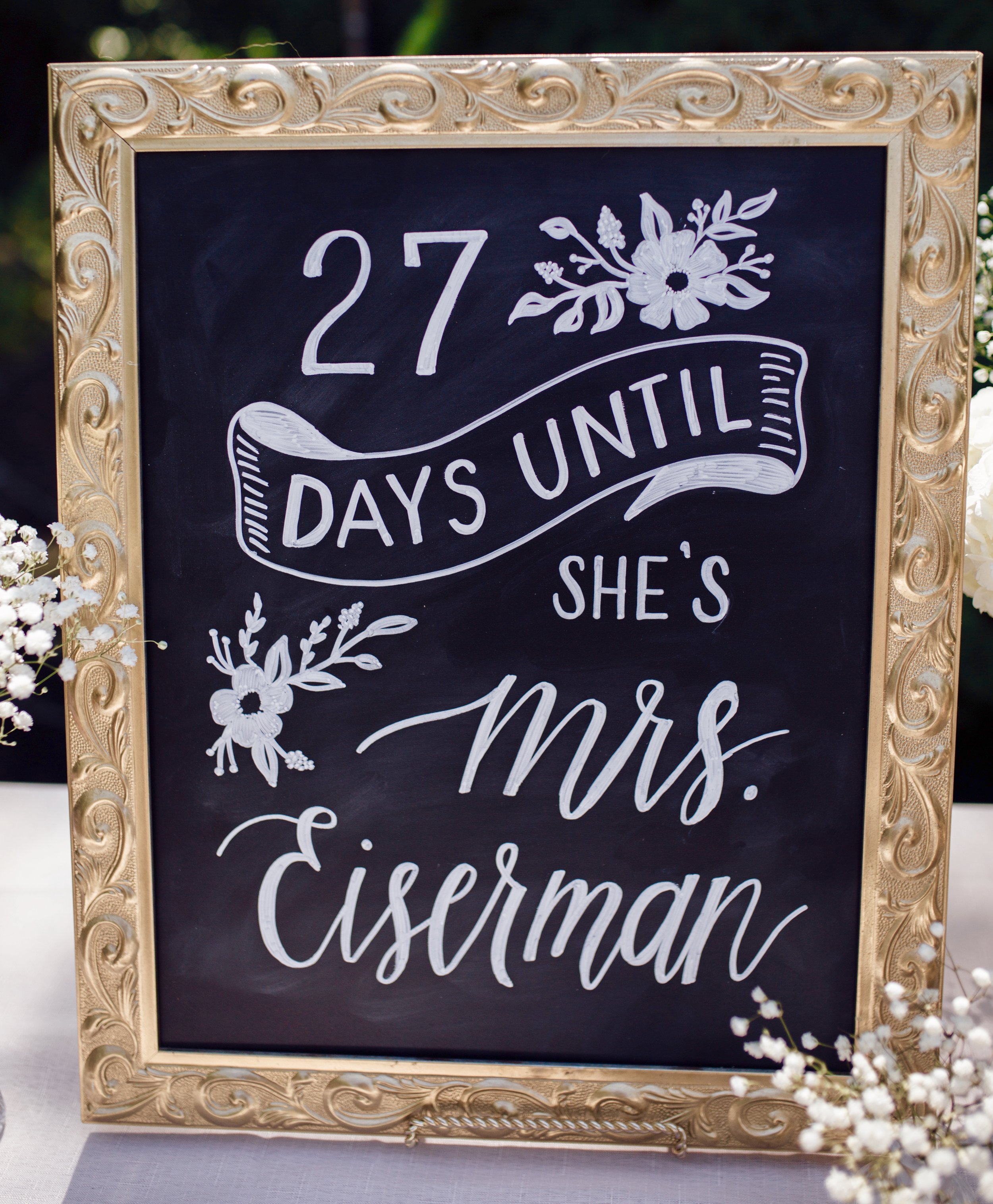 Chalkboard "Days Until" Sign