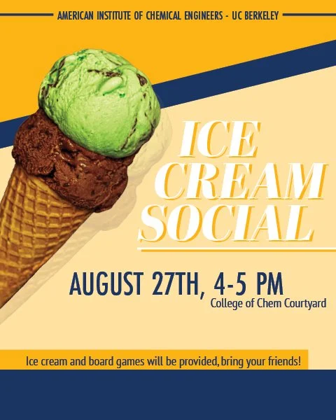 Summer is melting away, don&rsquo;t let some sweet ice cream do the same! Join AIChE this August 27th on a Thursday at 4-5 PM to sweeten the transition into classes this semester. Board games are available to play, bring your friends! 

RSVP here or 