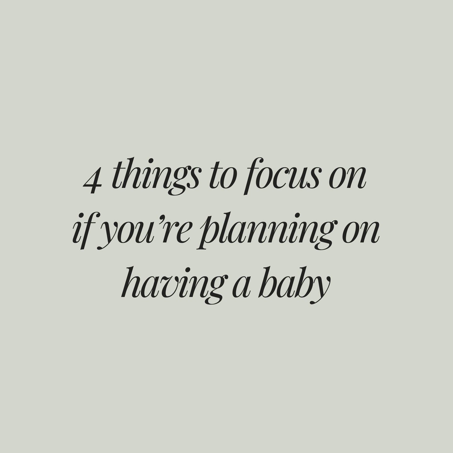 Planning on having a baby? Here's are some key things to focus on from a Naturopathic and nutritional perspective.⁠
⁠
For optimal preconception care, aim to implement these changes at least 6 months before conception, if possible. ⁠
⁠
1. Book in for 