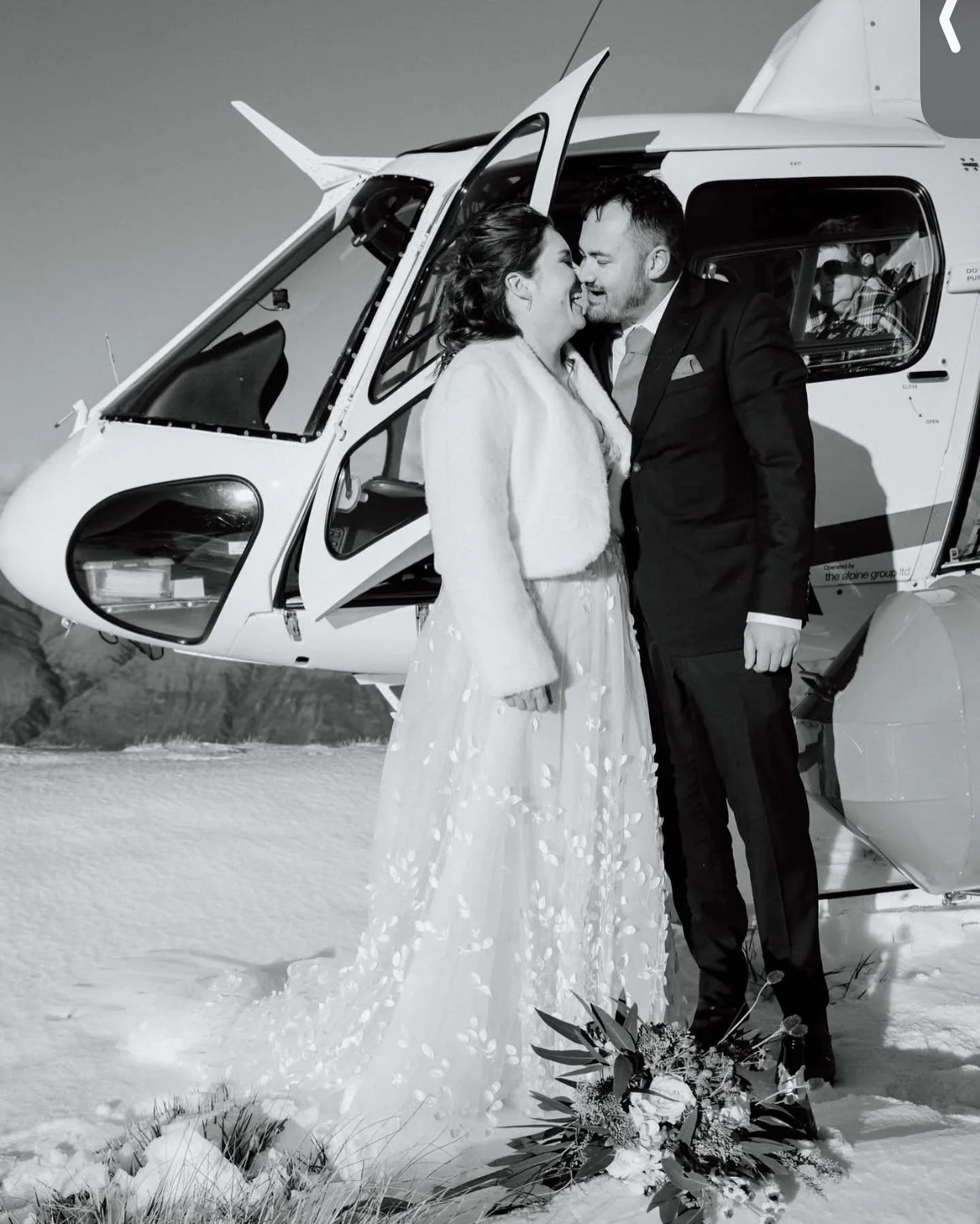 Wānaka Heli wedding for these two loved up friends that have become lovers &amp; husband &amp; wife.
.
.
.