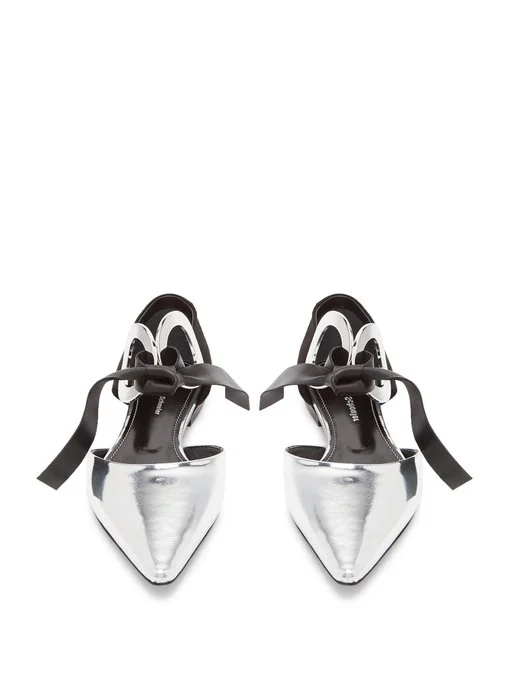 proenza-schouler || d'orsay-leather-suede-flats