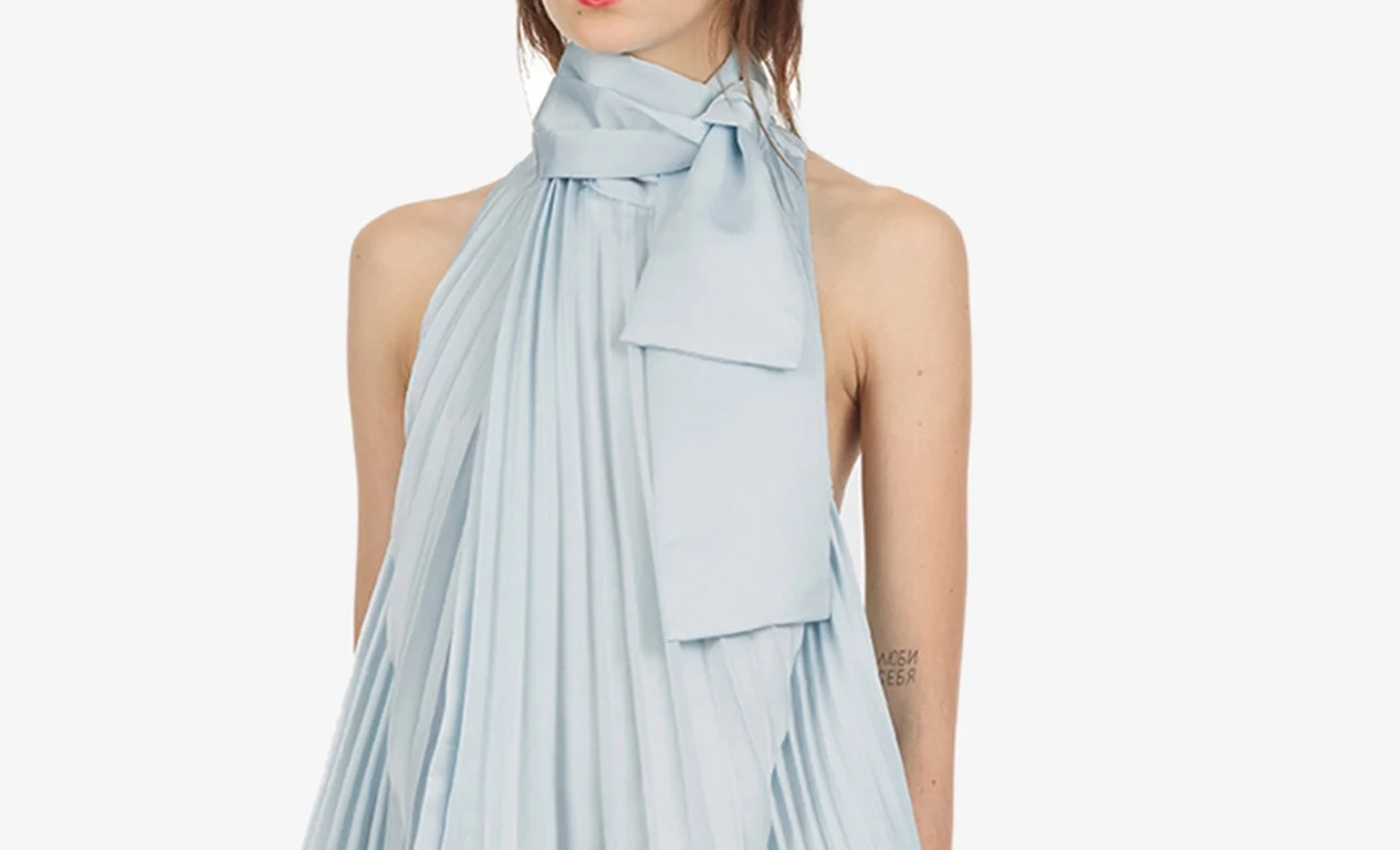 Self Portrait Pleated Wrap Top