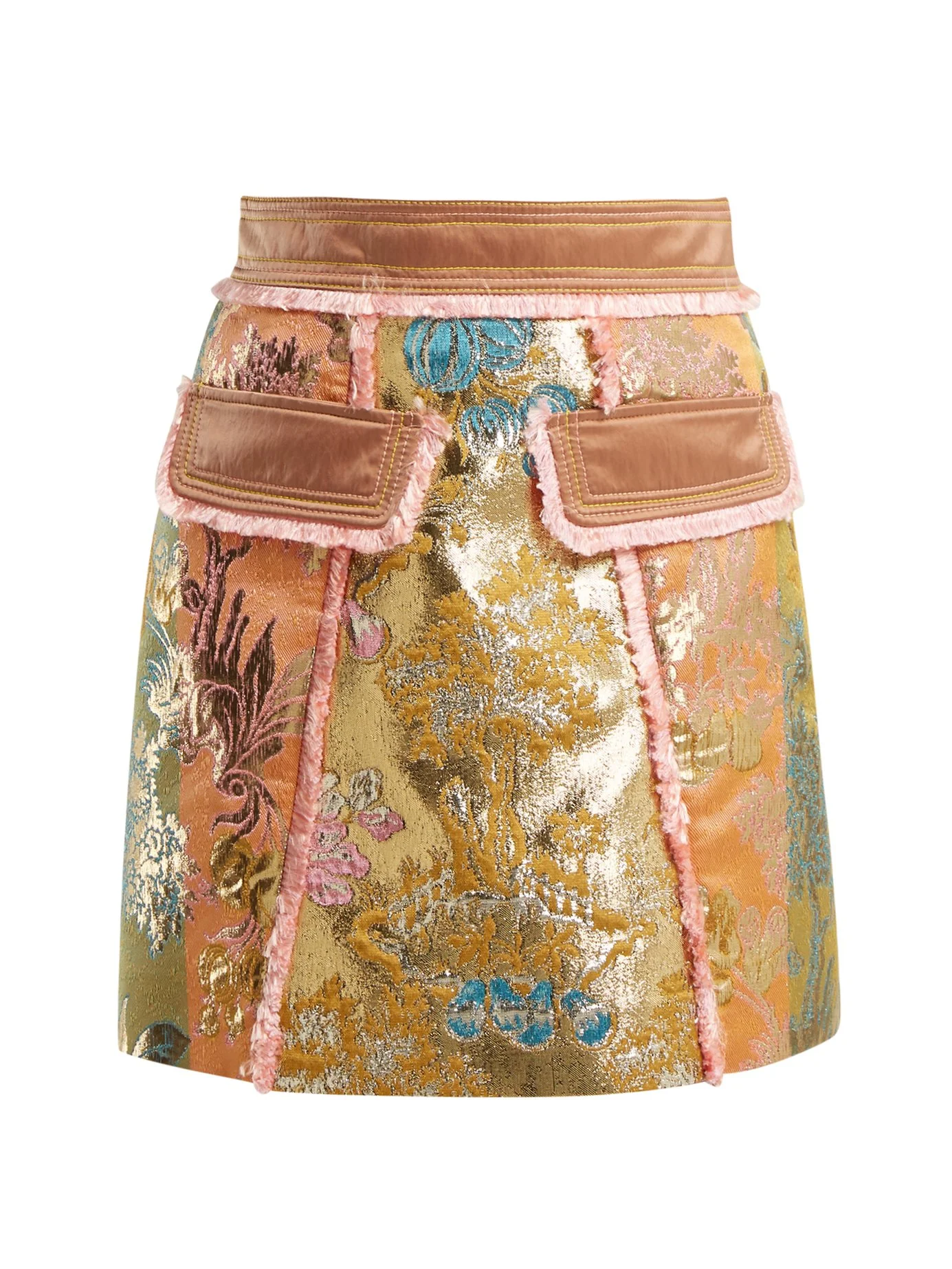 Peter Pilotto A-line floral-brocade mini skirt
