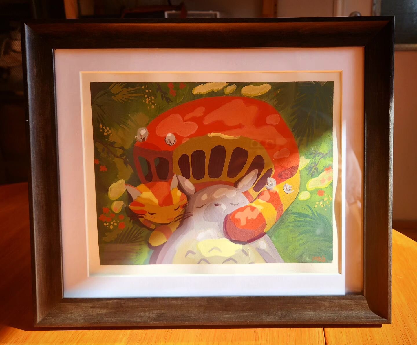 My piece was showing at the Totoro Show at @giantrobotstore over Dec 2023. Wanted to depict how my cat sleeps over my head but in the form of Catbus and Totoro.

I didn't get to see the show in person as I was in Japan but got to check out the lovely