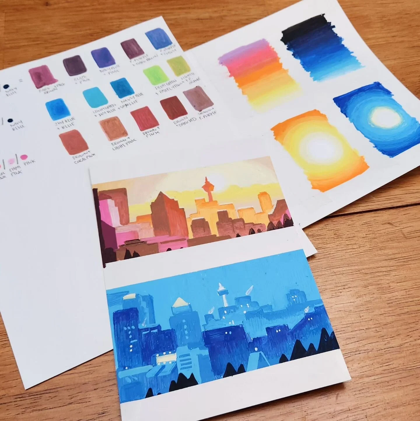 Went to @angelaccpan 's workshop today at @gallerynucleus ! It was fun, and I learned a ton about poscas and techniques for color design with markers and how to utilize them differently. I look forward to using these markers more!