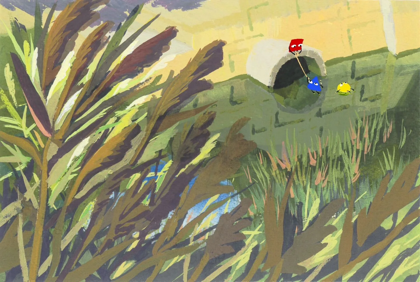 Reeds by the canal

#gouache #itoshima #pleinair #illustration #painting