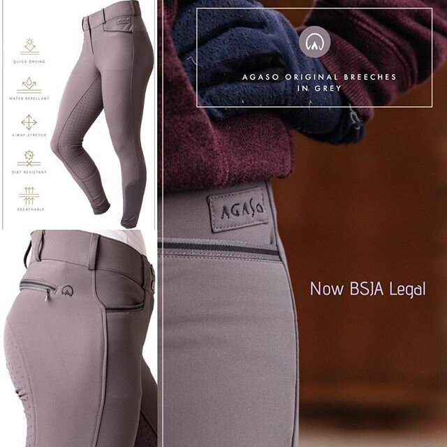 Light Grey Breeches now BSJA legal. New rule update means you can compete in these stylish beauties!  Please see Facebook for more information.  #Agaso #Breeches #RideWildRideFree #ForTheWildOnes #lightgrey #jodhpur #showjumping #bsja