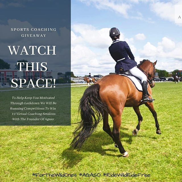 Keep an eye on Facebook. We will soon be running a competition to win a 1:1 virtual coaching session for you and a friend.
.
.
.
.
.  #Agaso #ridewildridefree #forthewildones #sportscoaching #bsja #bd #be #eventing #showjumping #hacking #breeches #ho