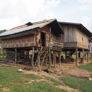 A typical house in Ban Tok Ong Keo.