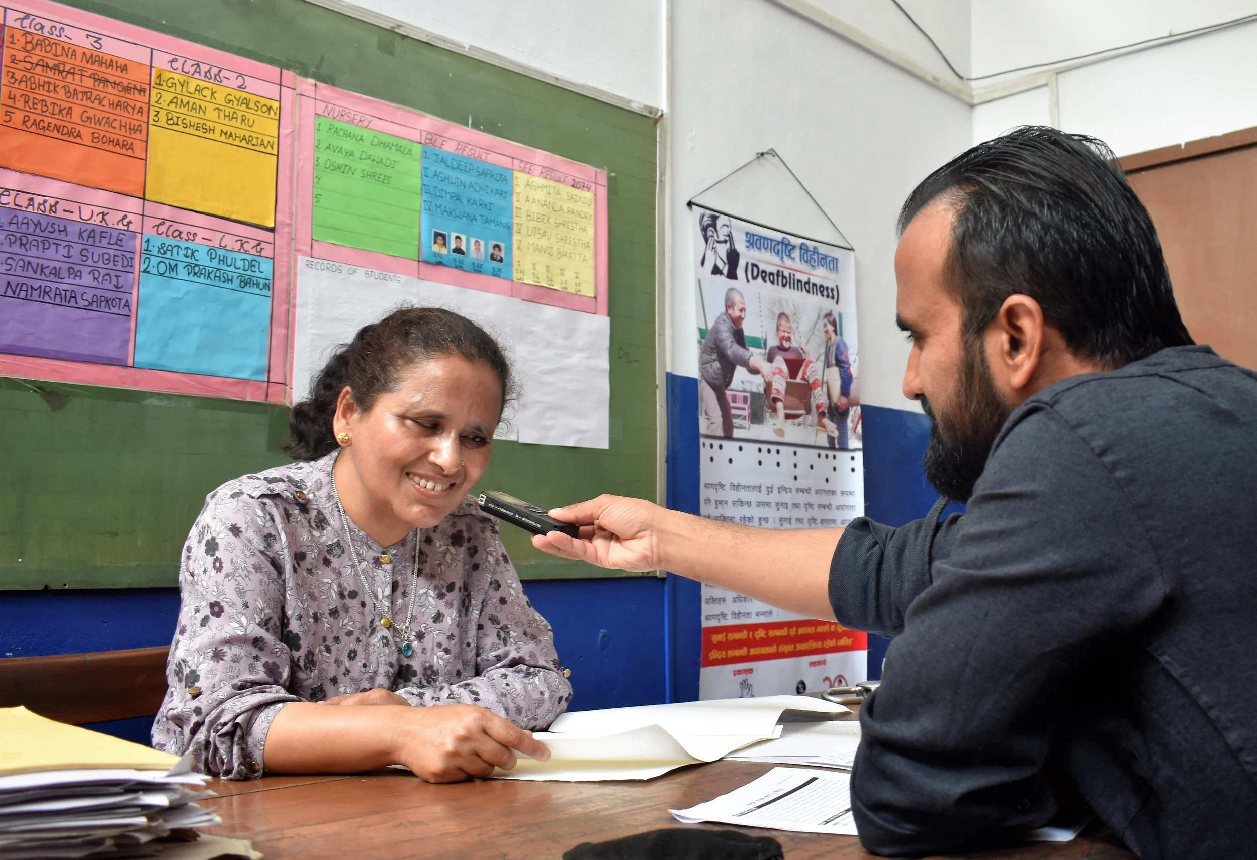 Ms Sita Gyawali, an advocate for people who are blind in Nepal, shared her experiences reading as a child.