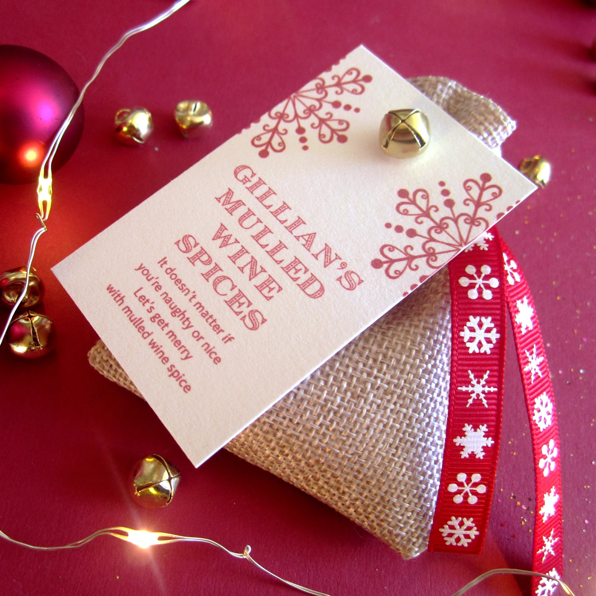 Personalised Mulled Wine Spice Bag