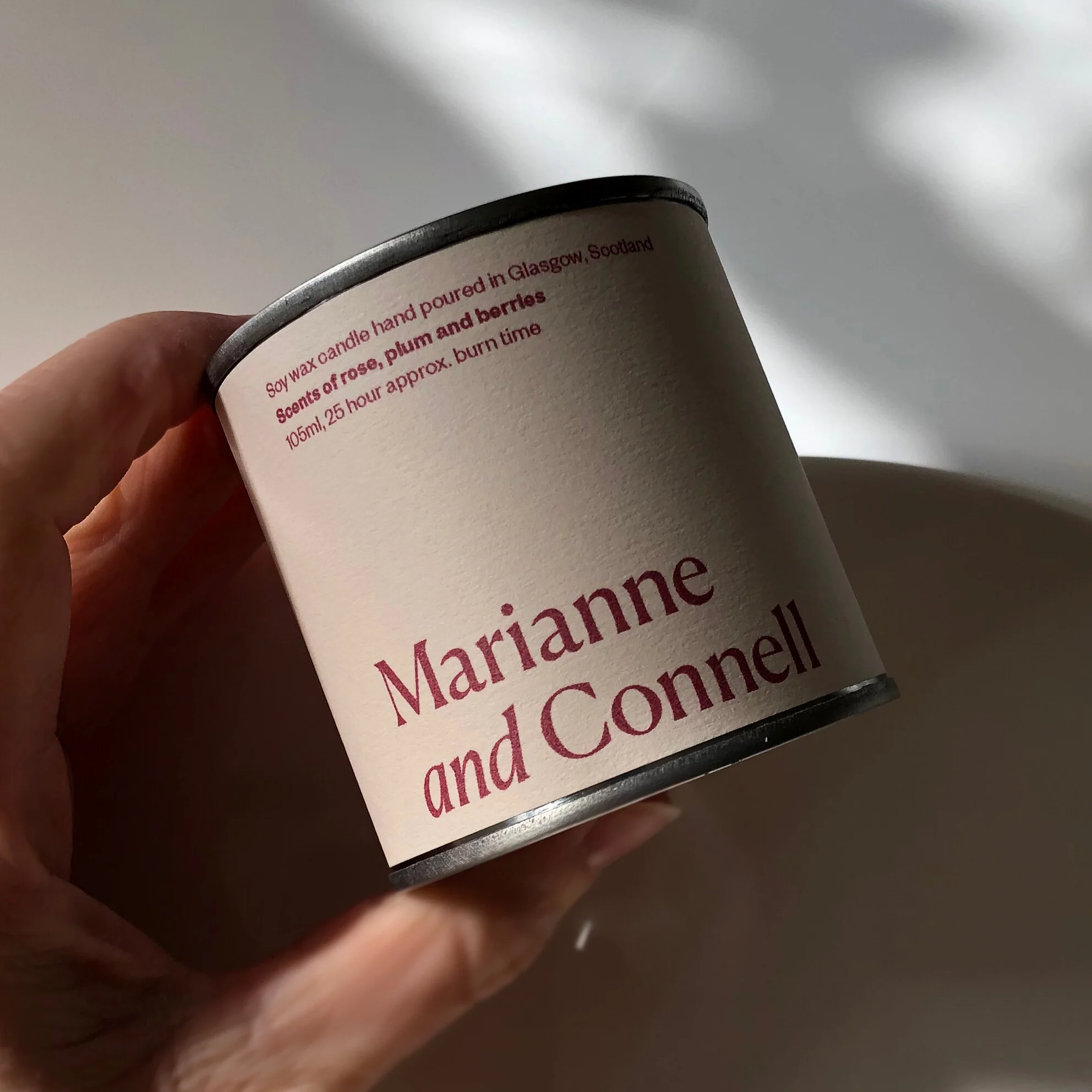 Personalised Couples Candle – tin anniversary gift