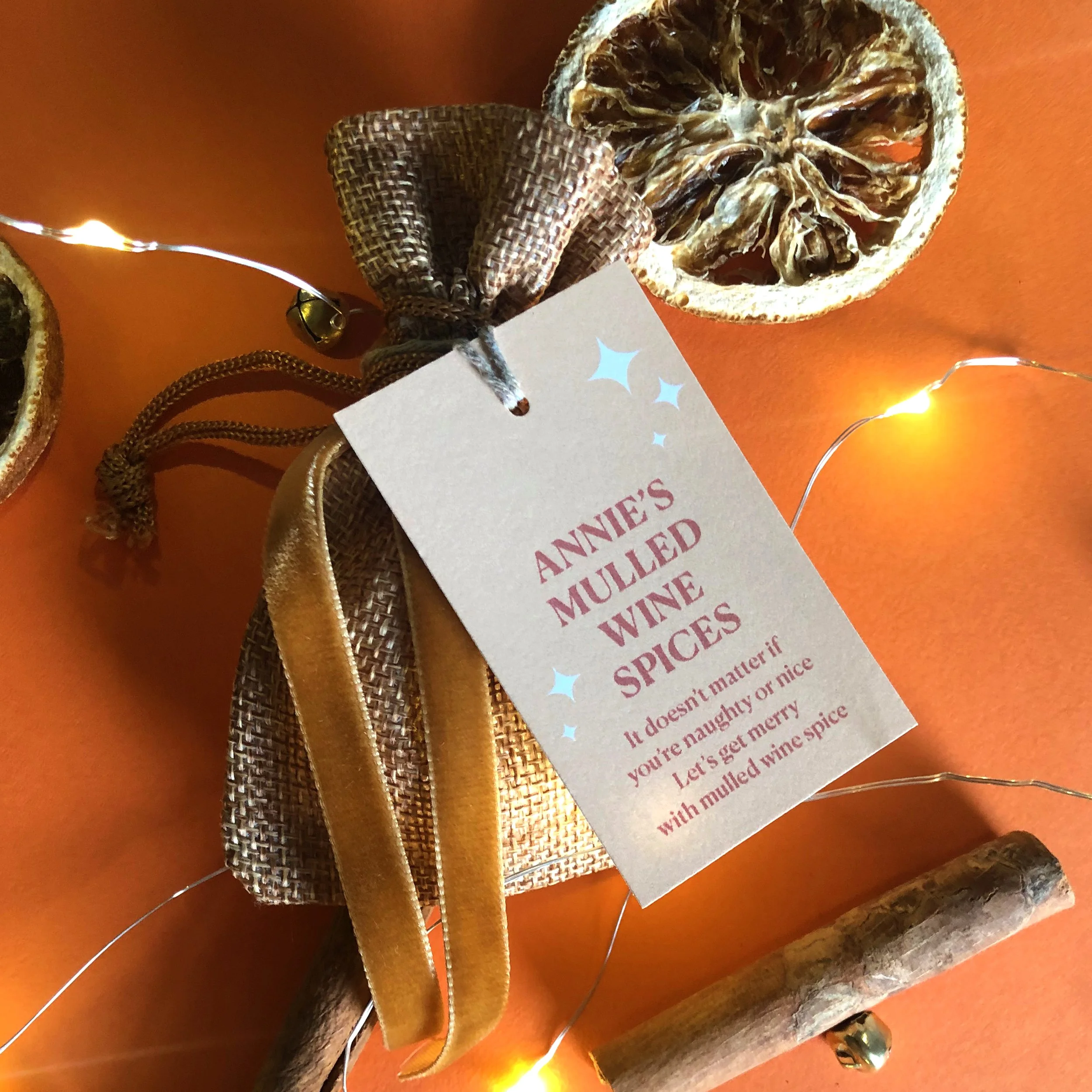 Personalised Modern Mulled Wine Spice Bag