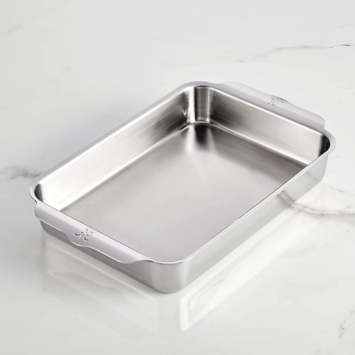Wildone Baking Sheet Set of 2 - Stainless Steel Cookie Sheet Baking Pan,  Size 10 x 8 x 1 inch, Non Toxic & Heavy Duty & Mirror Finish & Rust Free 