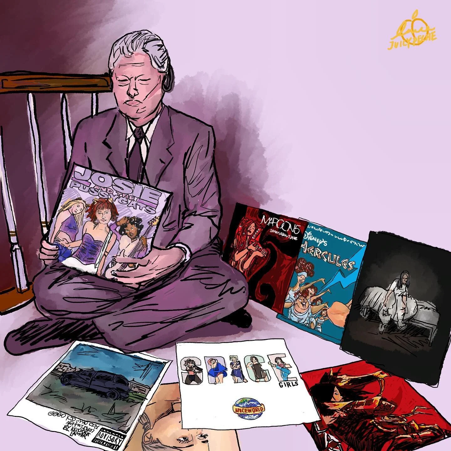 Exposing myself here but these are the albums I listened to front to back on repeat for years ✌🏽 loved this meme but couldn&rsquo;t decide on just 4 so I made it my own 😅 
#quarantunes #billclintonswag