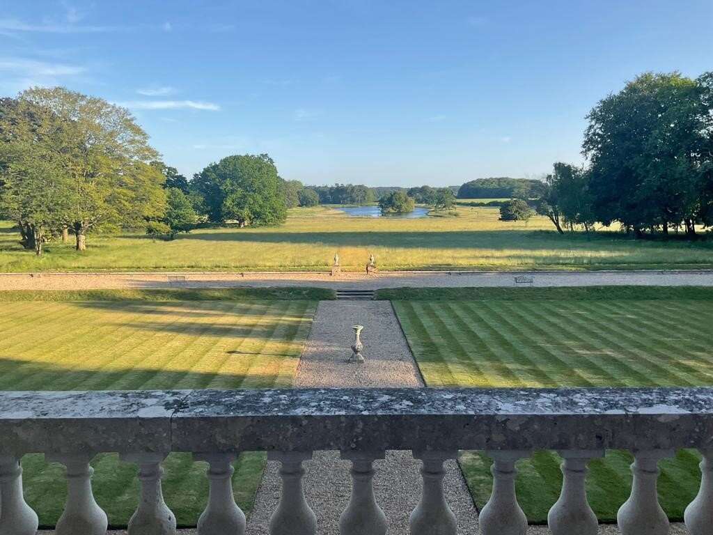 View from the balcony. Said to be one of the finest landscape views in Norfolk.

#Holidayhome #Exclusivestays #holidaycottage #northnorfolkcoast #Woltertonpark #Uktravel #countryretreat #summer #NorthNorfolk #Countryestate #Gardens #parkland