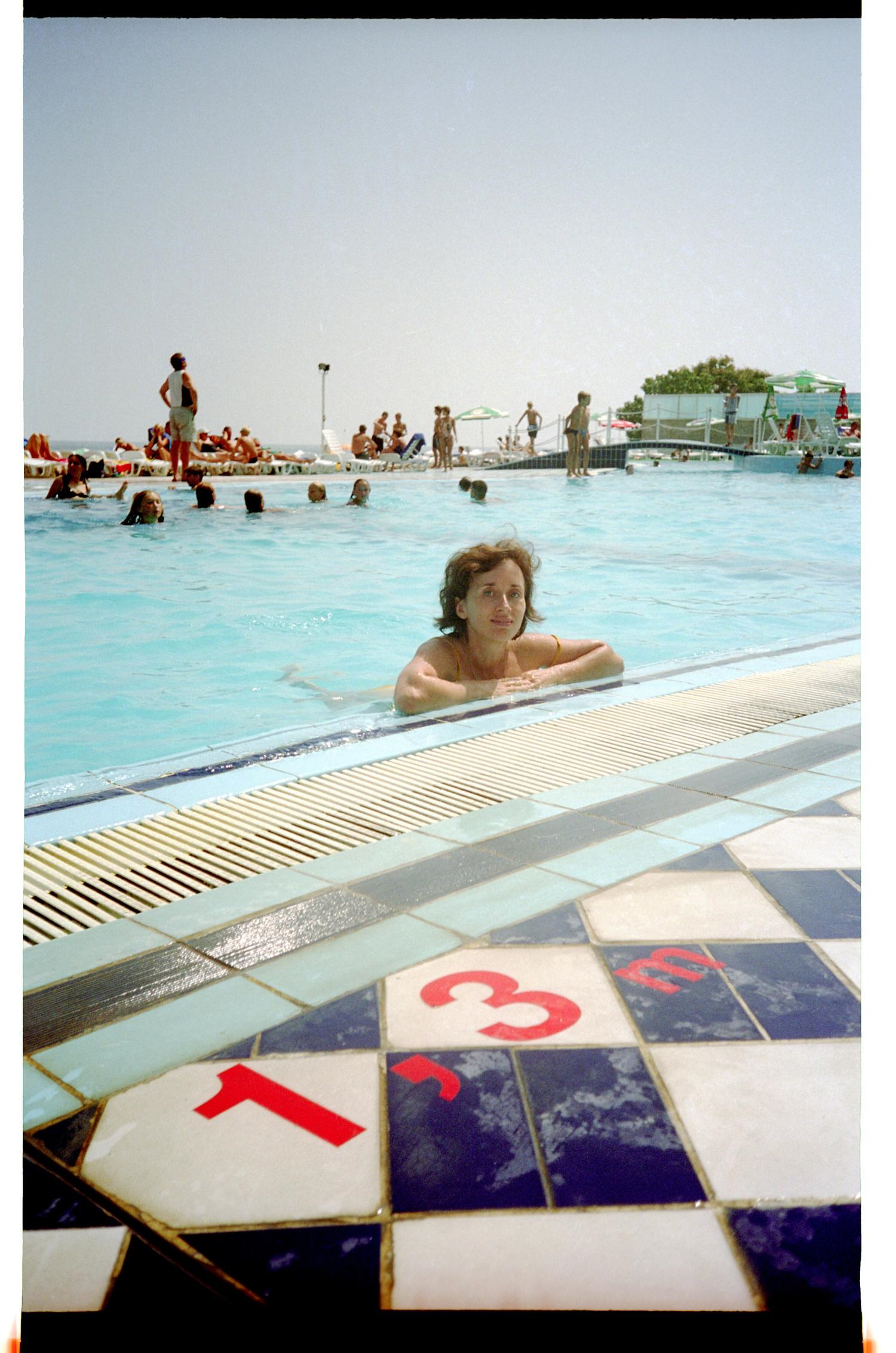 Evelina, my mum, just before the solar eclipse Golden Sands, Bulgaria, 1999