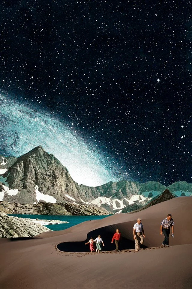 Collages I made in Photoshop with different old pictures from National Geographic.