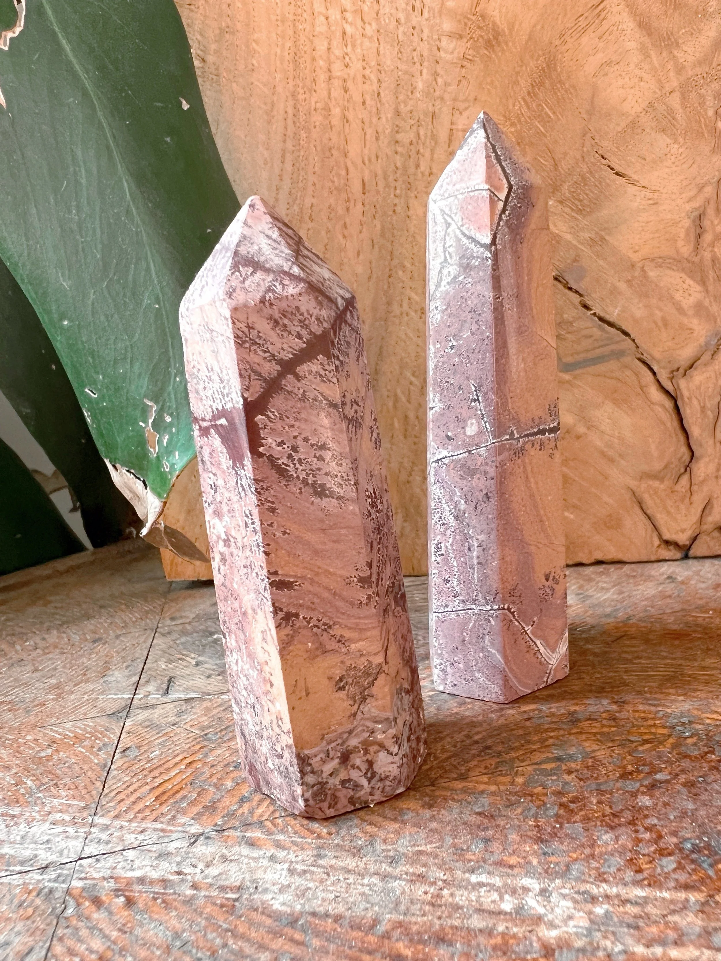 Natural gemstone tower, Jasper