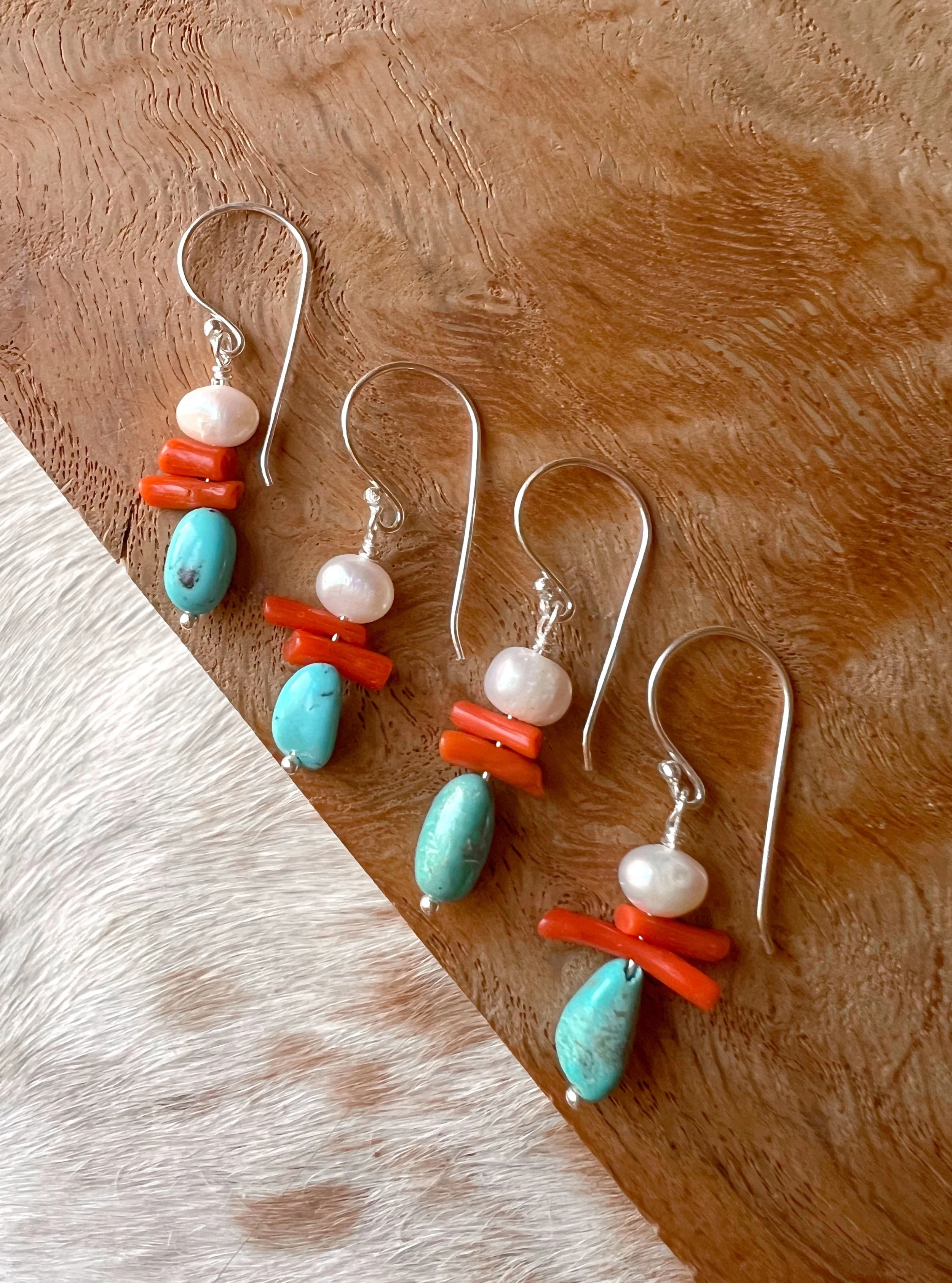 Pearl & Turquoise Earrings
