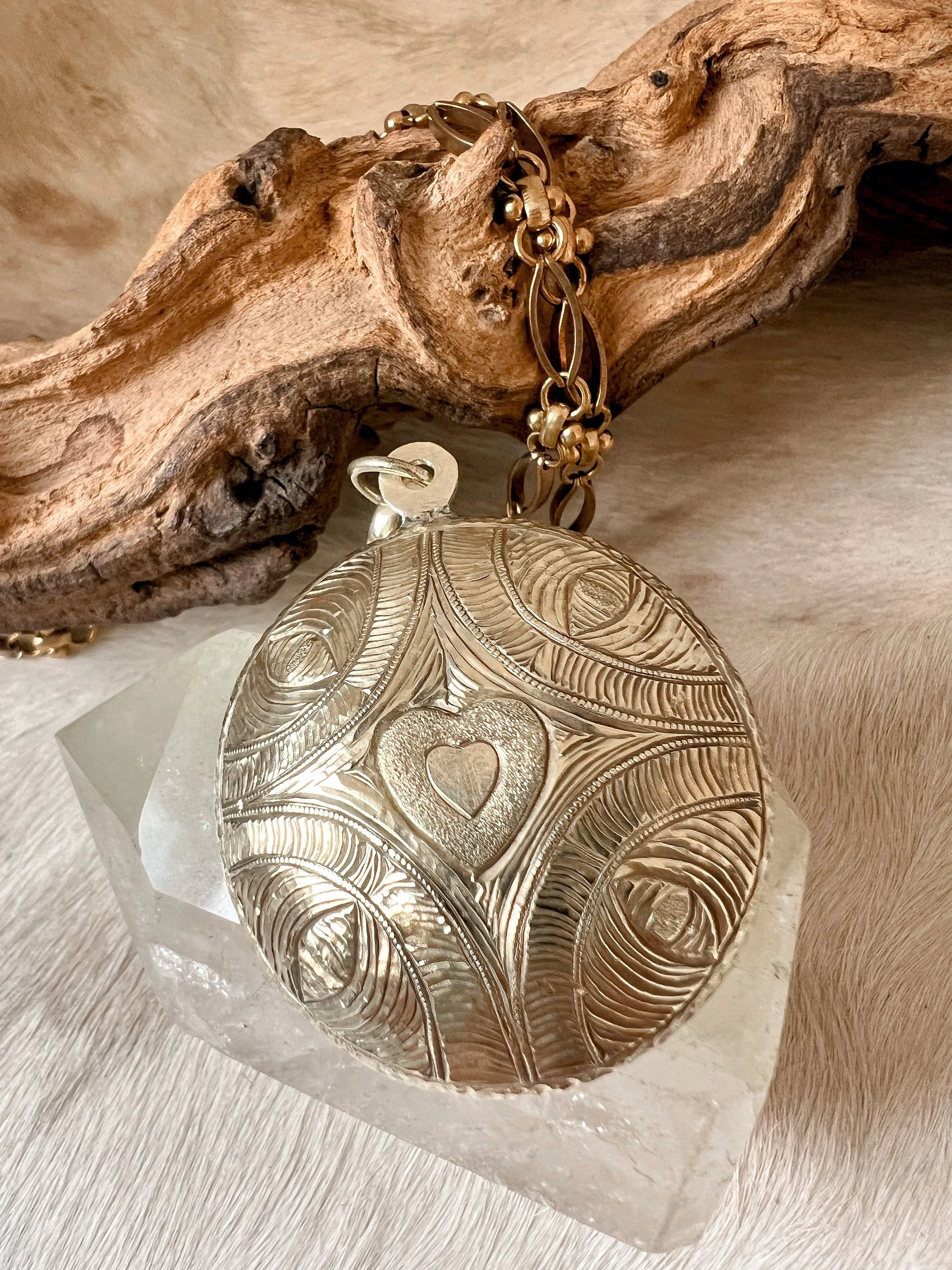 Glass hologram pendant