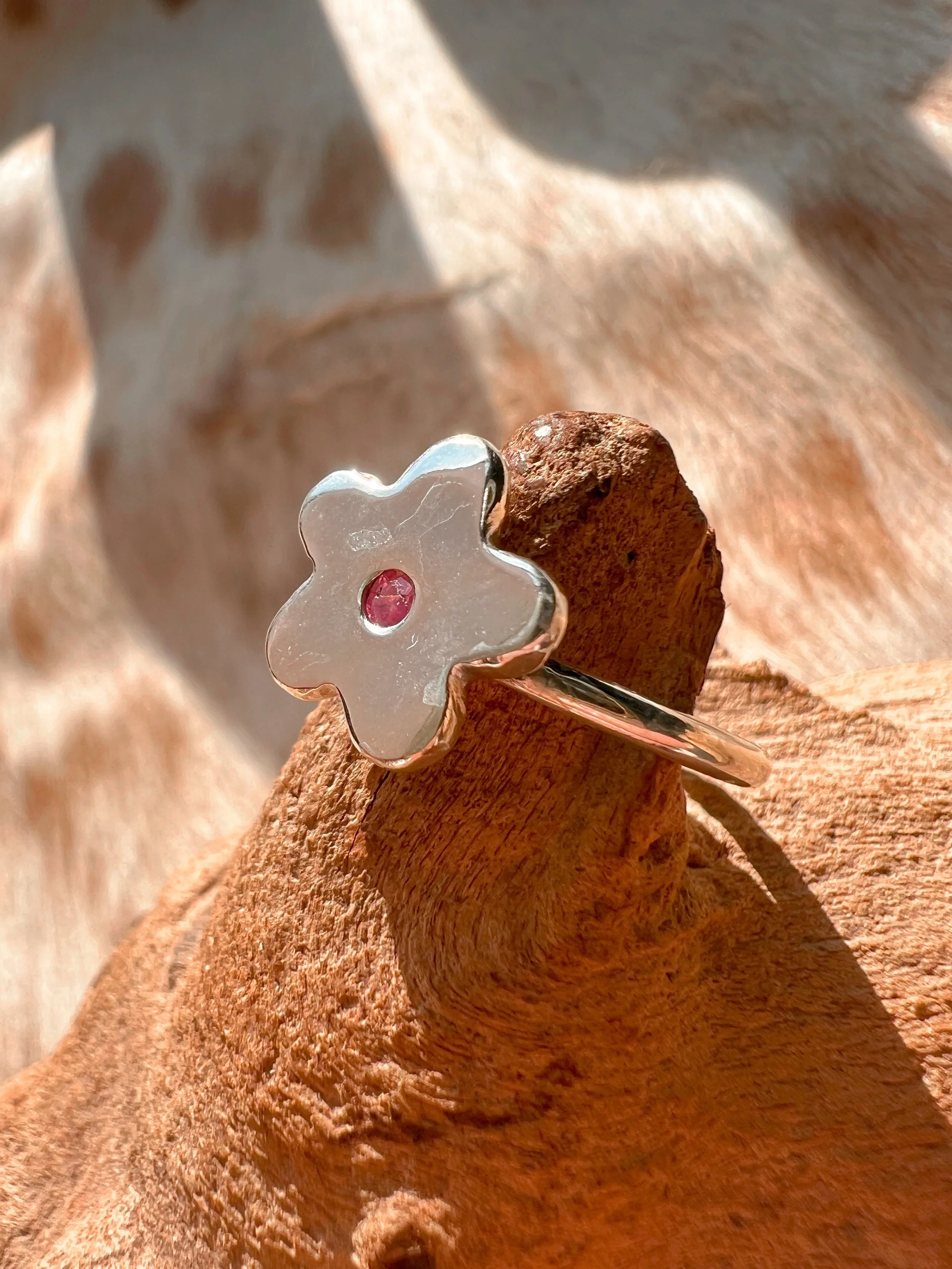 Sapphire Flower Ring