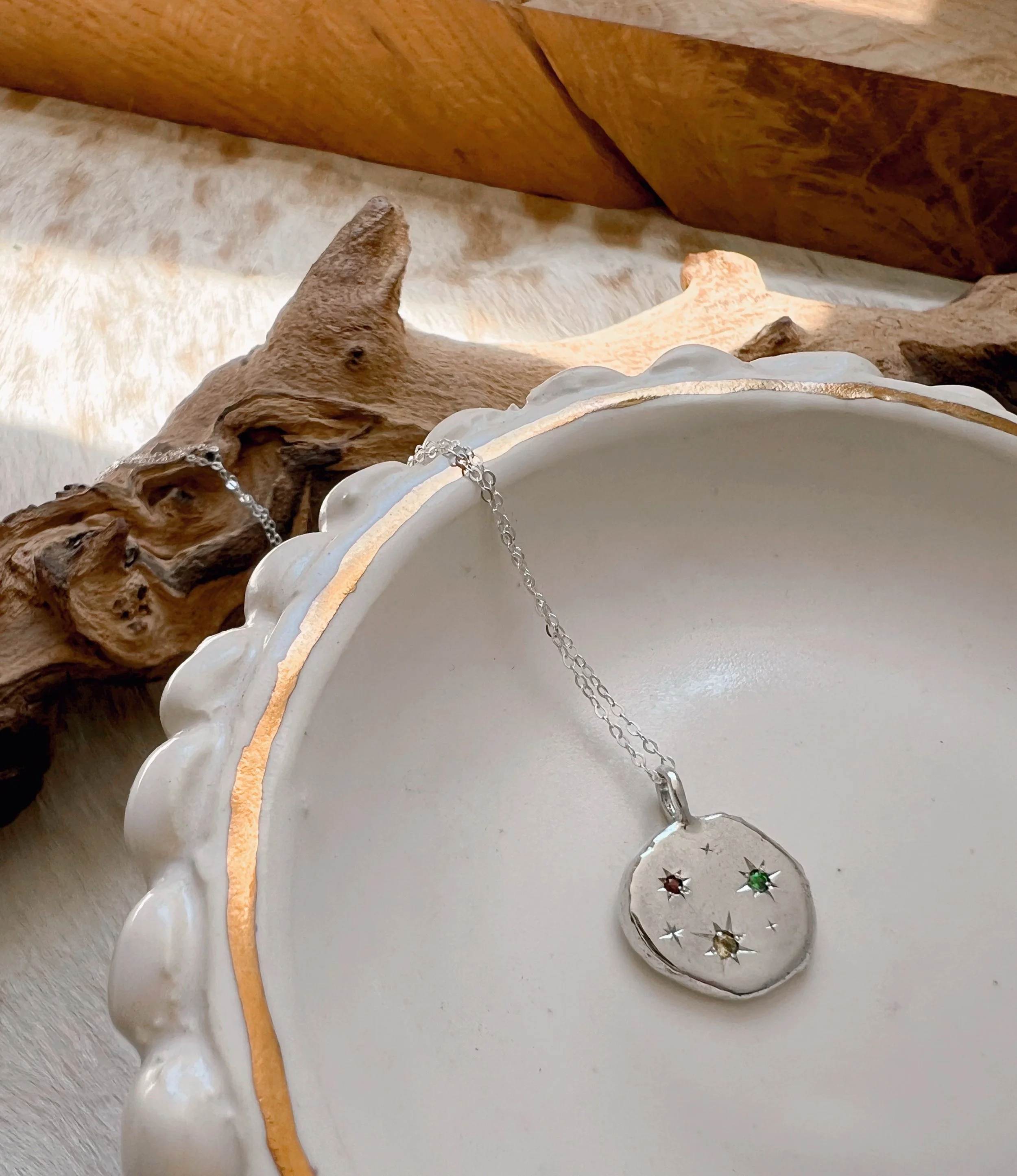 Gemstone star necklace