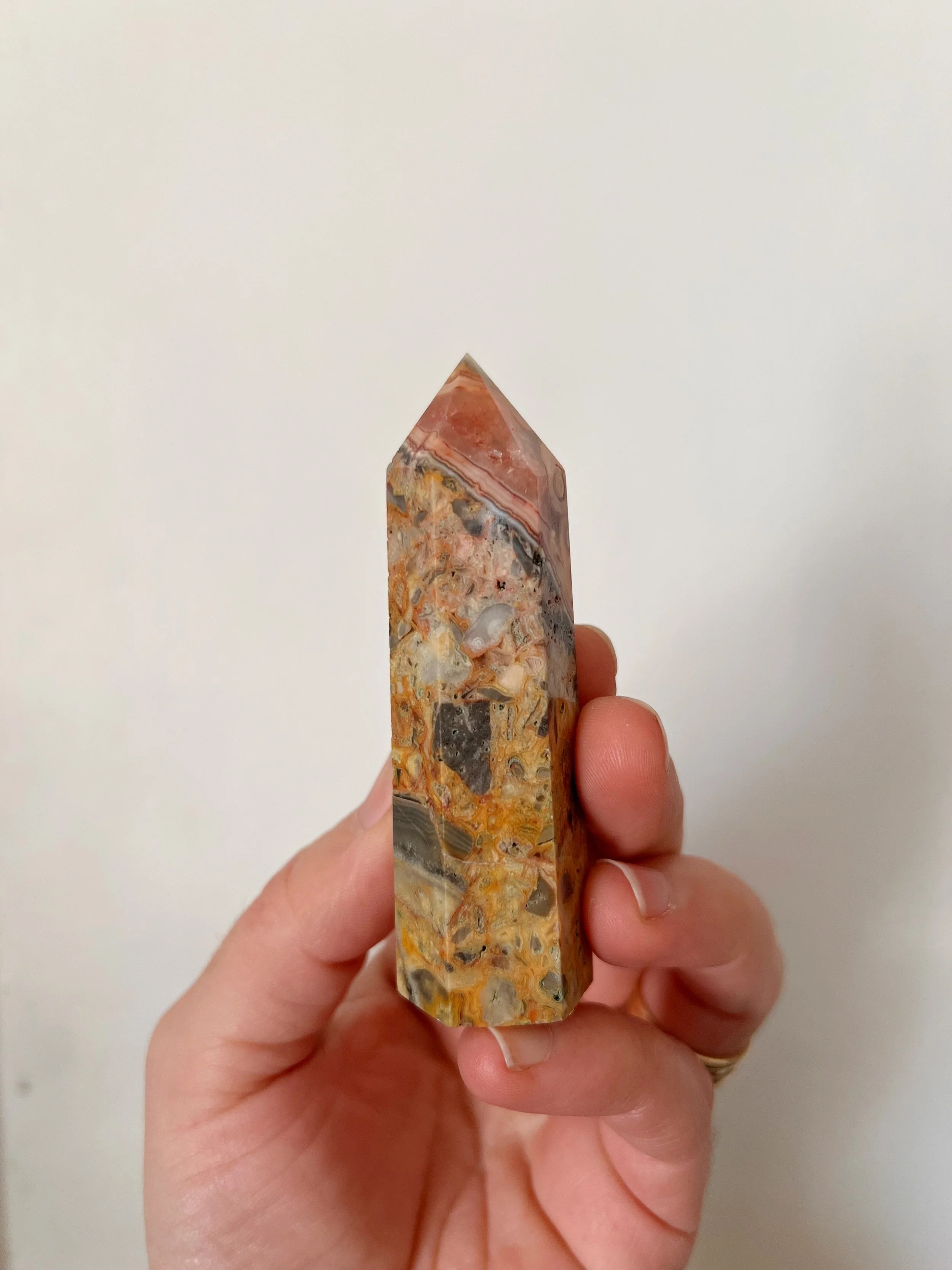 Natural gemstone tower, Jasper